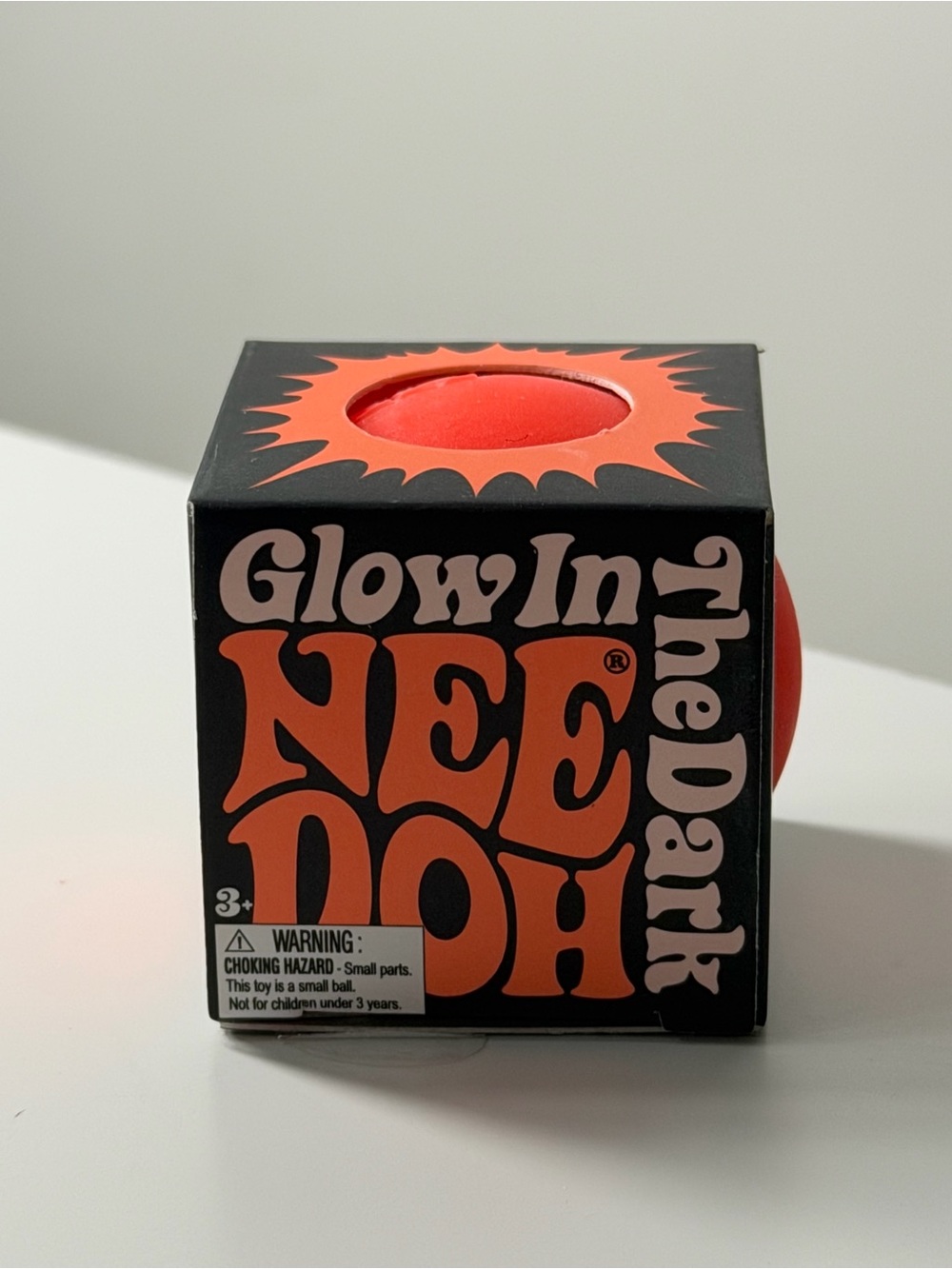 Teenie Needoh  Glow In The Dark Stress Ball Toy - Orange